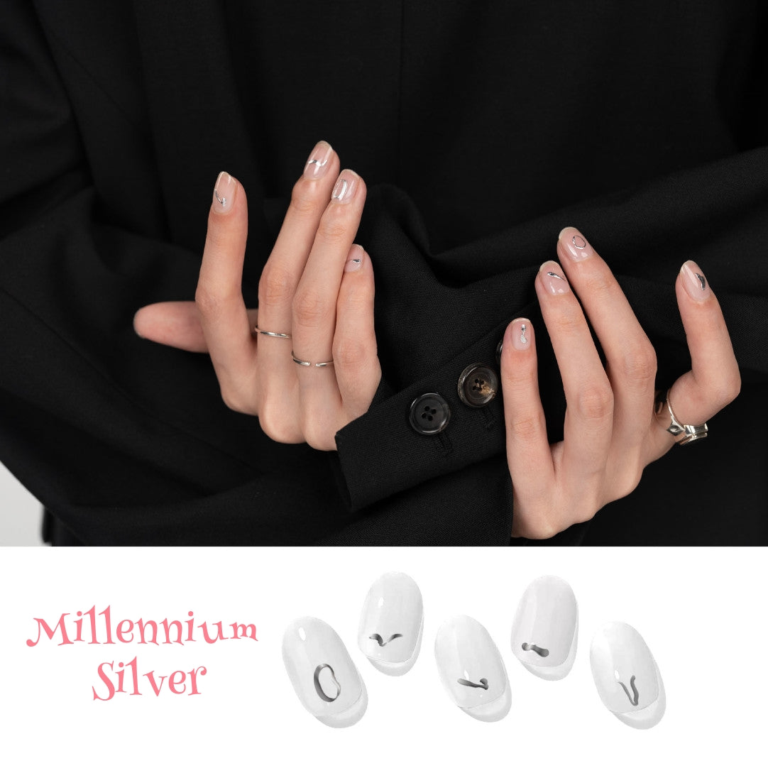 Gel Nail Strips | Millennium Silver