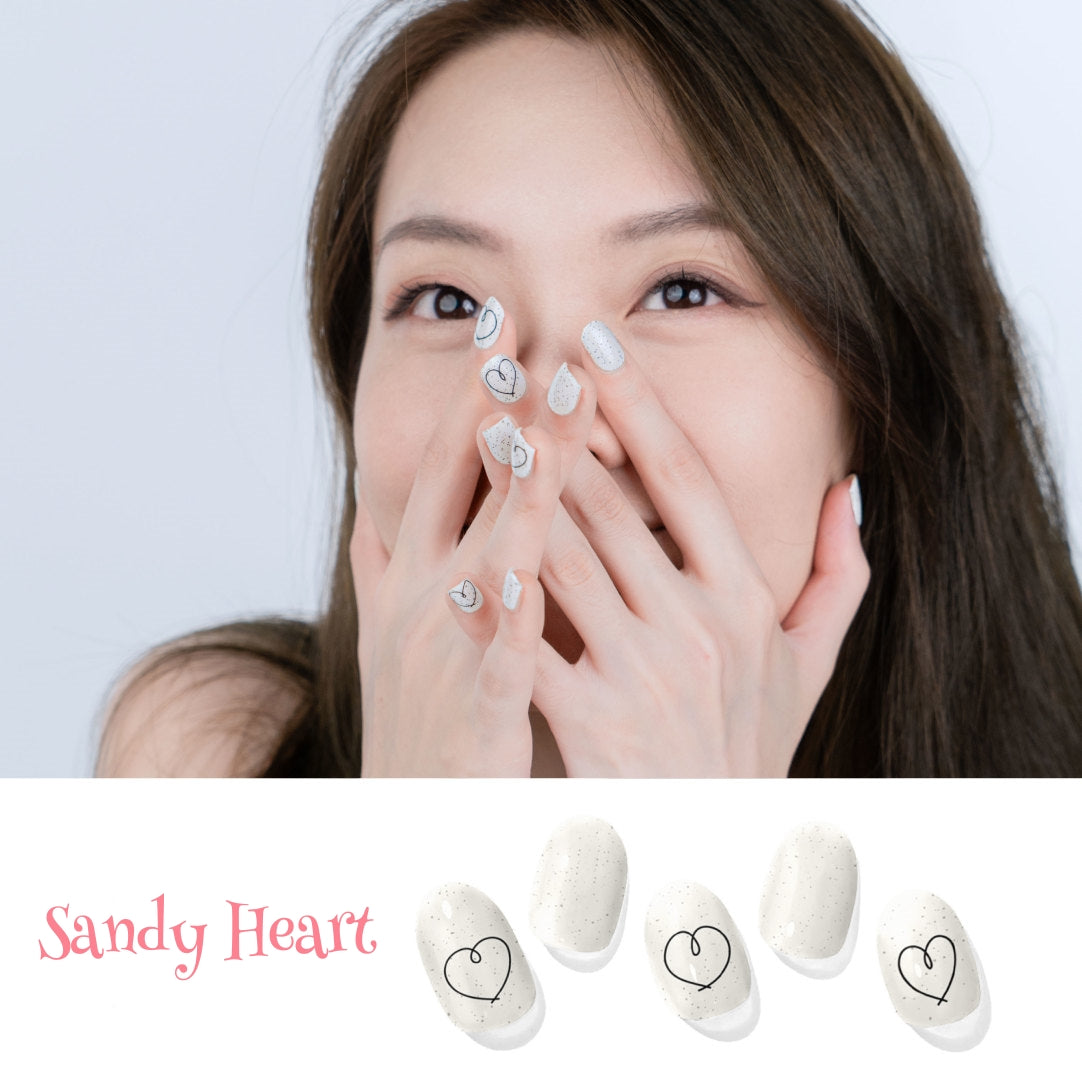 Gel Nail Strips | Sandy Heart