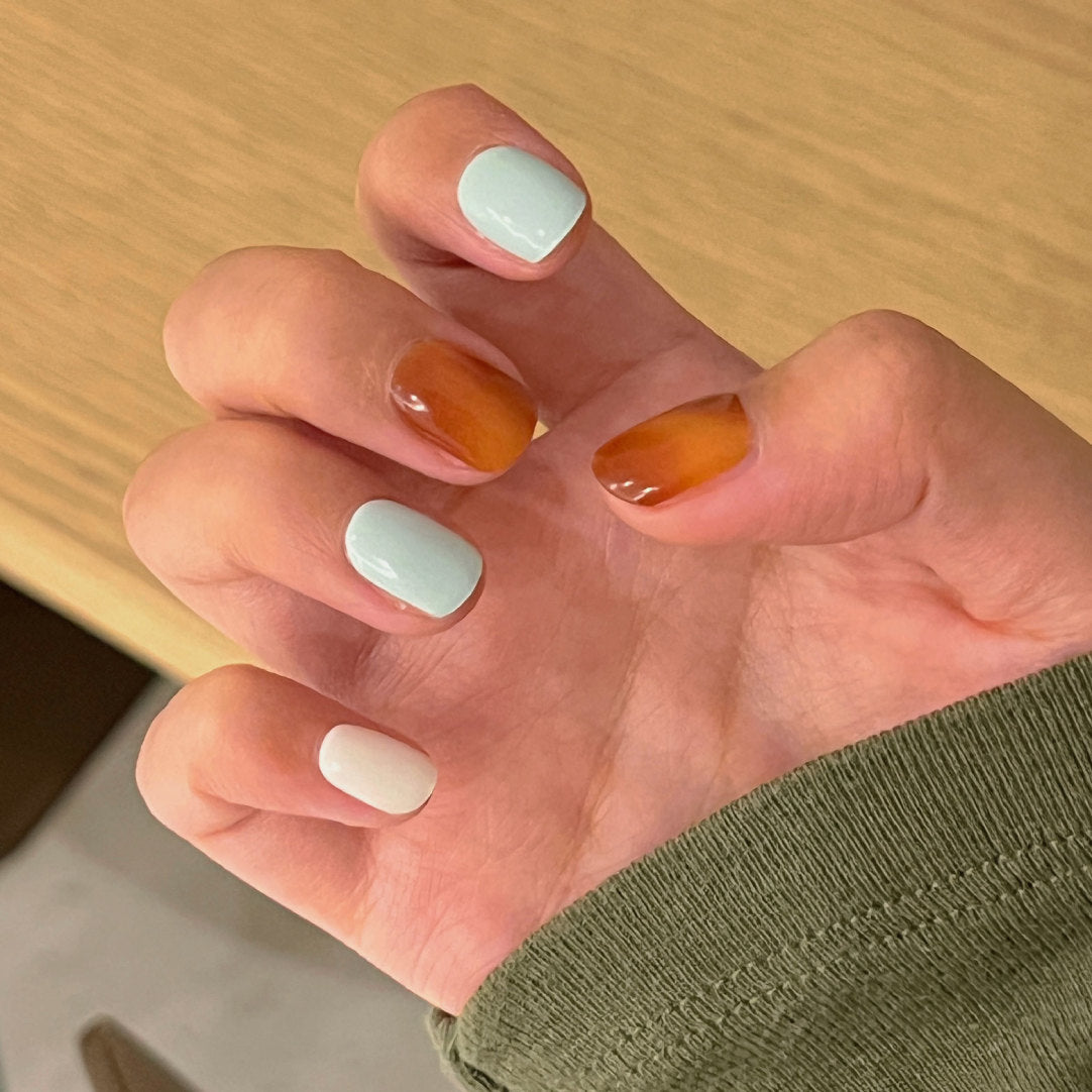 Gel Nail Strips | Mint Amber