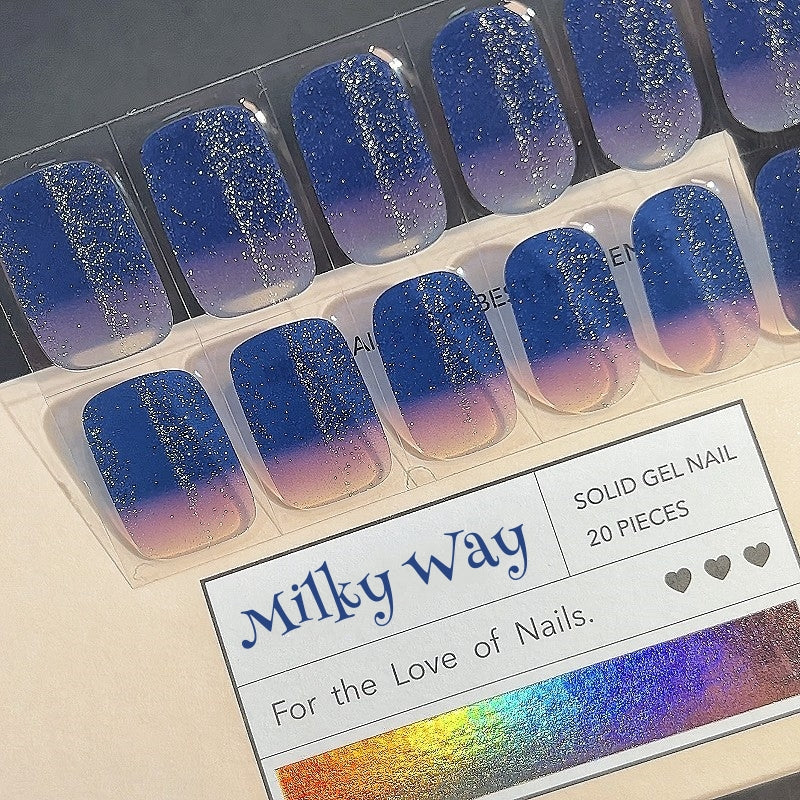 Milky Way DIY Semicured Gel Nail Sticker Kit